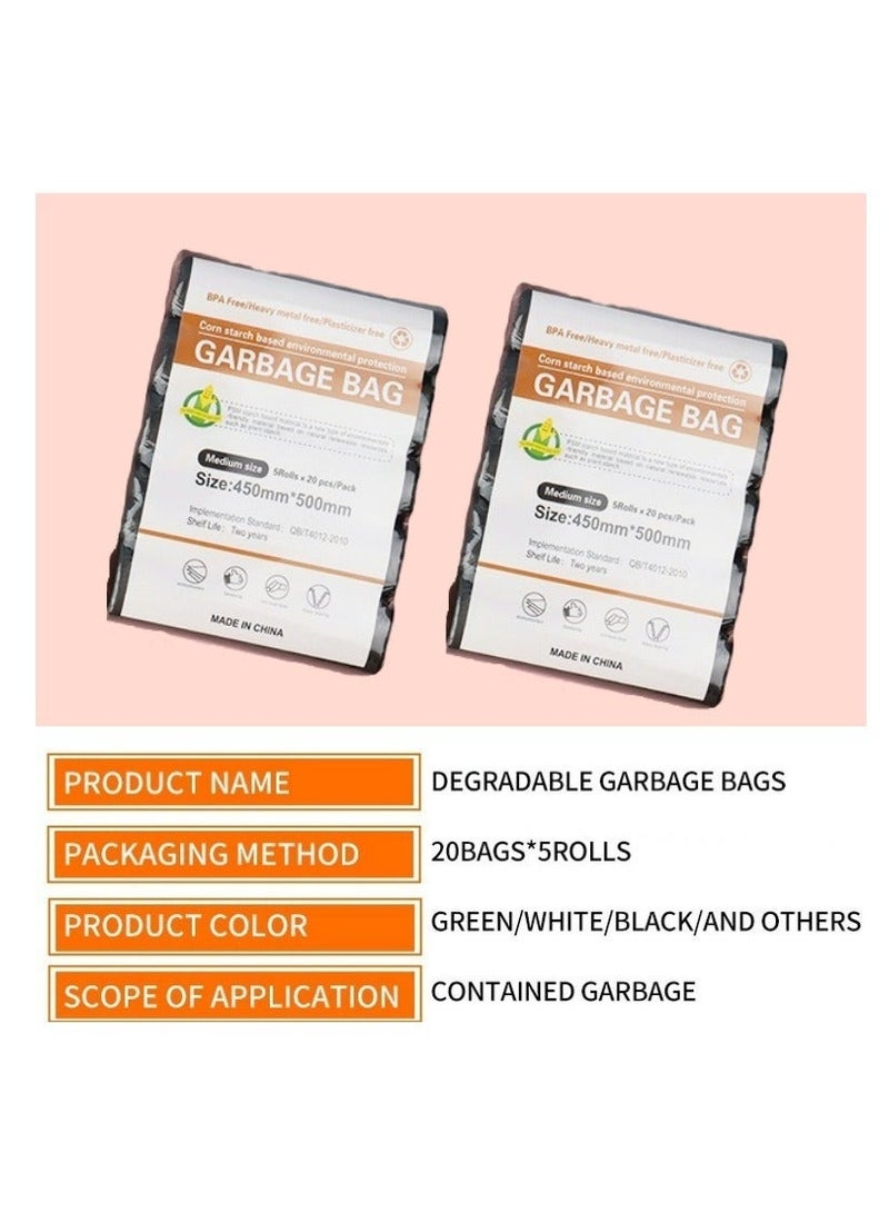 Garbage Bags Compact Roll Black 45x50cm 2.6Gallon (20pc x 5Rolls) 100bags - Image 3